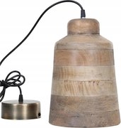 Boho Asztal Fölé Akasztható Mennyezeti Lámpa Fa Natúr Nappaliba 30cm