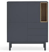 Sötétszürke magas komód 100x120 cm Corvo - Teulat