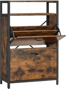 Cipőszekrény, keskeny cipőtartó 8-12 pár cipő számára, 30 x 60 x 95 cm