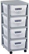 Curver Fiókok INFINITY 4x11L perforált fehér, összecsukható