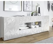 PRISMA Fehér Komód 2 ajtós 4 fiókos 241cm