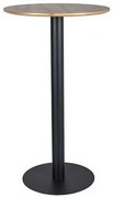Tango bárasztal - kör, artisan tölgy / fekete