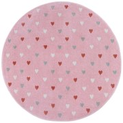 Rózsaszín gyerek szőnyeg ø 100 cm Little Hearts – Hanse Home