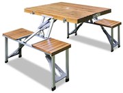 Deuba Összecsukható kemping szett - fa