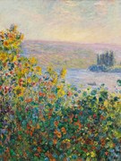 Reprodukció Flower Beds in Vétheuil (1881), Claude Monet