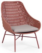 Abeli terrakotta színű kerti fotel - Kave Home