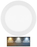 Ecolite Ecolite LED-WSL-CCT/25W/BI - LED Beépíthető lámpa LADA LED/25W/230V IP44 fehér EC0432