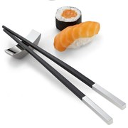 Evőpálcika készlet, fa - nikkel kombináció, 2 pár - Philippi