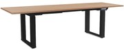 OfficeTech Strong állítható magasságú asztal 240 x 80 cm, fekete alap, tölgy