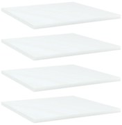 4 db fehér szerelt fa könyvespolc 40 x 40 x 1,5 cm