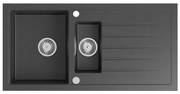 Sapho - konyhai mosogató 100x50 cm gránit/fekete