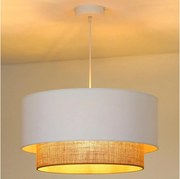 Duolla - Csillár zsinóron BOHO 1xE27/15W/230V átm. 45 cm fehér/barna