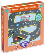 CRAZY MOTORS autópálya - Városi kőrút - City circuit - Giant puzzle - 26 pcs