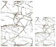 Fehér-barna fürdőszobai kilépő szett 2 db-os 60x100 cm Cracks – Mila Home