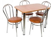 Nizza 4 személyes étkezőszett 120 x 70cm, Calvados 4 étkezőszékkel N