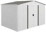 Outsunny Kertiszerszám Tároló 5 m² Alapzattal, 4 Szellőzőnyílással és 2 Csúszó Ajtóval, Acél Kerti Szerelő Conténer, 277x195x192 cm, Ezüst | Aosom