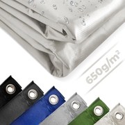 JAGO Ponyva 650 g/m² alumínium háló 5 x 7 m fehér