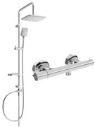 Mexen Sven felületi zuhanykészlet esőztetővel és termosztatikus zuhanycsapteleppel Slim, króm - 77105262-00