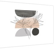 Kép - Vonal művészet virágok N⁰2 (90x60 cm)