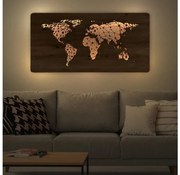 Li-Go 4457/A/4 - LED fali dekoráció LED/10W/5V 30000 mAh 120x60 cm tölgy