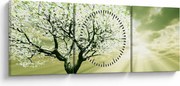 Fa képe a réten (órával) (90x30 cm)