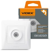 Videx Binera fehér színű süllyesztett TV csatlakozó aljzat