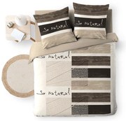 Barna kétszemélyes pamut ágyneműhuzat 200x200 cm So Natural – douceur d'intérieur