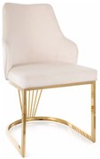 Alure bársony étkezőszék világos bézs