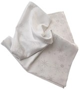 Hópelyhek vízálló karácsonyi abrosz ezüst, 140 x 140 cm