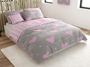 Krepp ágynemű LOVEXA szürke Ágyneműhuzat mérete: 70 x 90 cm | 140 x 200 cm