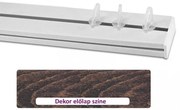 Dió 45 mm-es előlapos egysoros műanyag mennyezeti sínes karnis 350 cm-es szett