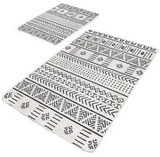 Fekete-fehér fürdőszobai kilépő szett 2 db-os 60x100 cm – Mila Home