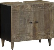 vidaXL tömör mangófa fürdőszobai mosdószekrény 62 x 33 x 58 cm