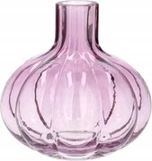 Váza Egy Virághoz Rózsa Virágok Kicsi 15cm Üveg Rózsaszín Boho Retro