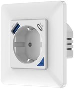 Immax NEO 07801L - Okos aljzat 16A/230V + 1xUSB-A+1xUSB-C Tuya SCHUKO