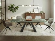 Salvadore bővíthető étkezőasztal kerámia tengerzöld 160-240 cm