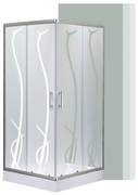 Spirit Bamboo 90x90 cm szögletes zuhanykabin, zuhanytálcával