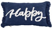Díszpárna 50x30 cm Cotton Slub Happy - Tiseco Home Studio