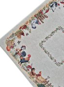 Abrosz 100x100 cm tyúk kakas gobelin vidéki hangulat vastag szövet