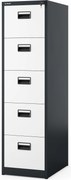 Fém irattartó szekrény, 5 fiókos SARA V5, 460 x 1625.5 x 620 mm, antracit-fehér