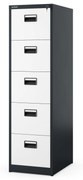 Fém irattartó szekrény, 5 fiókos SARA V5, 460 x 1630 x 620 mm, antracit-fehér