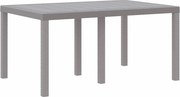 vidaXL Kerti Asztal Világosszürke 150 x 100 x 73 cm polirattan