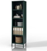 Könyvespolc MARIO, 500 x 1800 x 350 mm, Modern: palack zöld szín