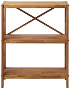 Natúr színű tölgyfa polcos állvány 70x87 cm X-Shelf – Unique Furniture