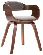 hajlított fa és tópszínű szövet étkezőszék