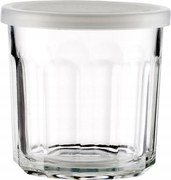 Tessa pohár befőttes üveg fedővel 400 ml 9x9 cm mustár üveg tartály