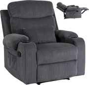 Dönthető fotel szürke kordbársony, TORRES