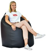 EMI Körte alakú fekete műbőr babzsákfotel