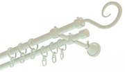 Siera horog kétsoros fém karnis szett fehér 120 cm