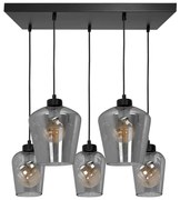 Csillár SANTIAGO 5xE27 / 60W / 230V fekete